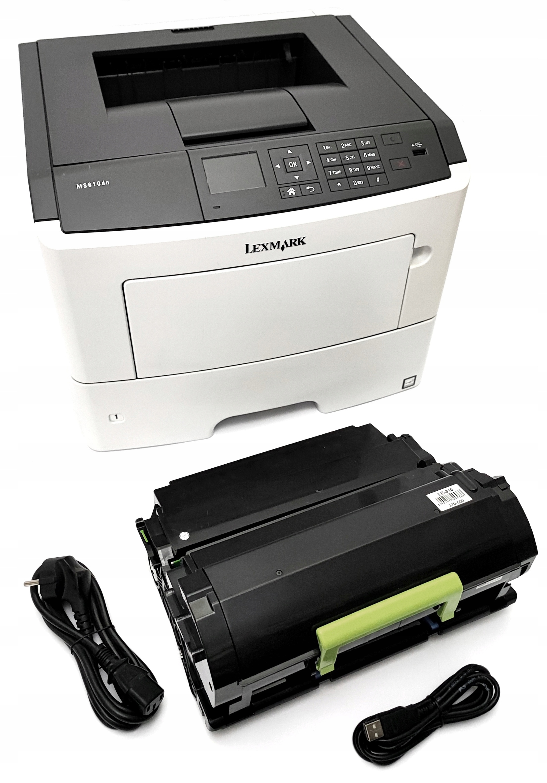 Lexmark MS610dn (30-50K) + NOWY toner i bęben 100% Marka Lexmark