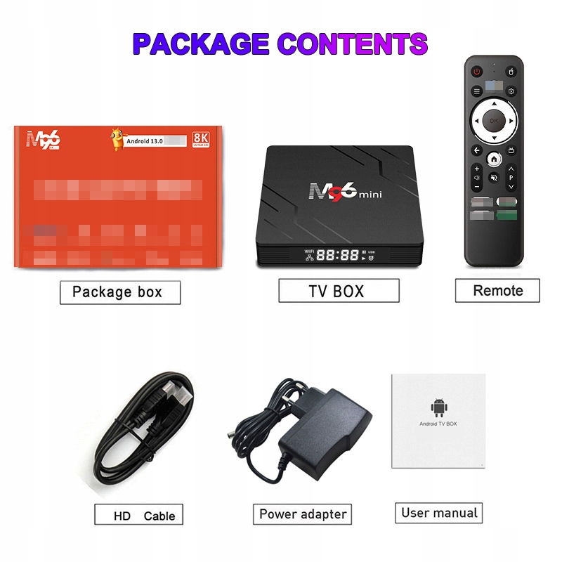 SMART BOX TV 4K ANDROID 13 WSZYSTKIE APKI WIFI BT PRZYSTAWKA 2/16 HDR Formaty dźwięku MP3 WMA