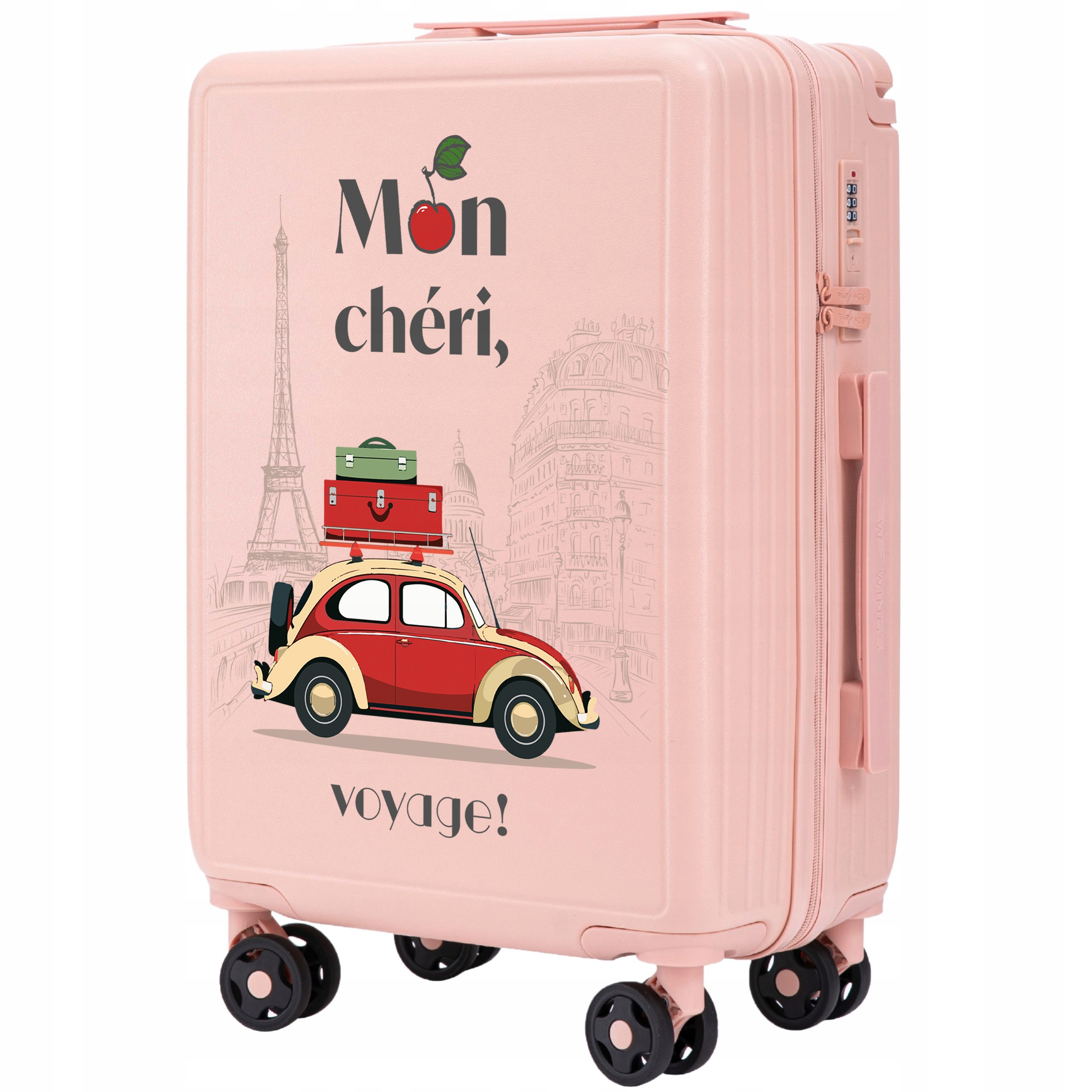 Kabinový kufr na 4 kolečkách, malý, z Abs, příruční zavazadlo do letadla Wings