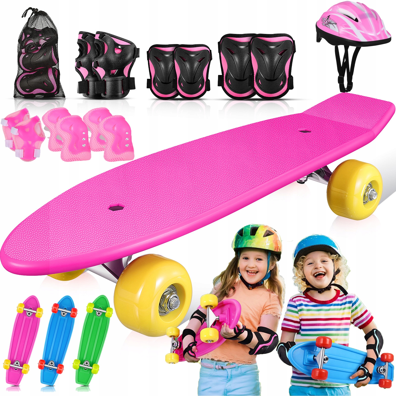 Dětská Sada Ochranných Prvků: Přilba, Chrániče Kolen A Zápěstí