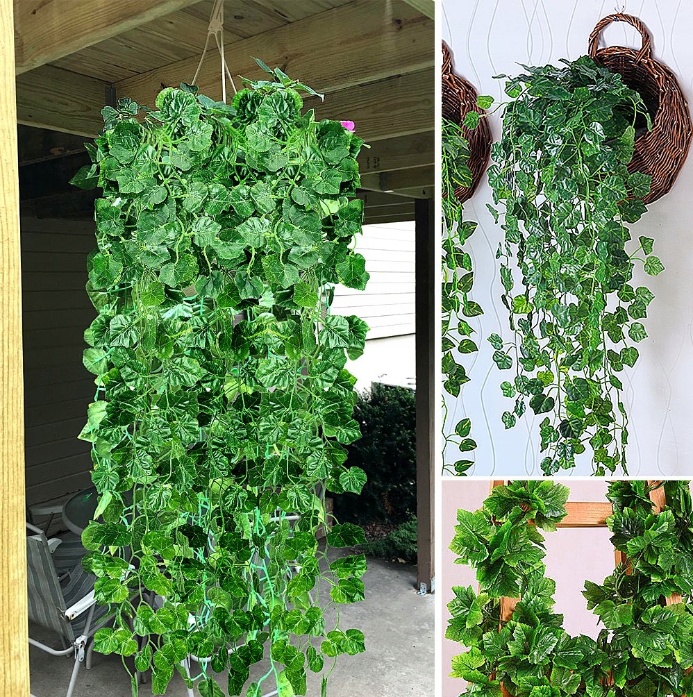 6x SZTUCZNY BLUSZCZ WISZĄCA ROŚLINA DEKORACJE 12m Marka Syl-Mar