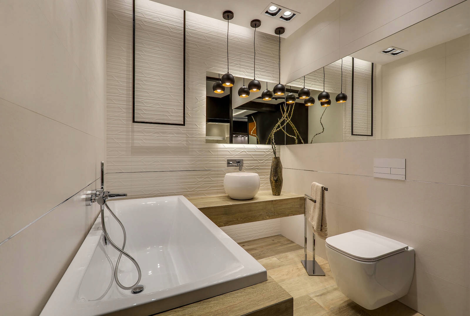 wieszak do garderoby czarny loft 85 cm mocowany do sufitu Obciążenie maksymalne 20 kg