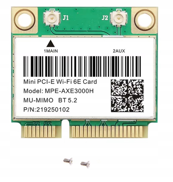 Karta WiFi 6E Intel AX3000H Mini Pci-e Ax Ac Bt 2400Mbps AX200