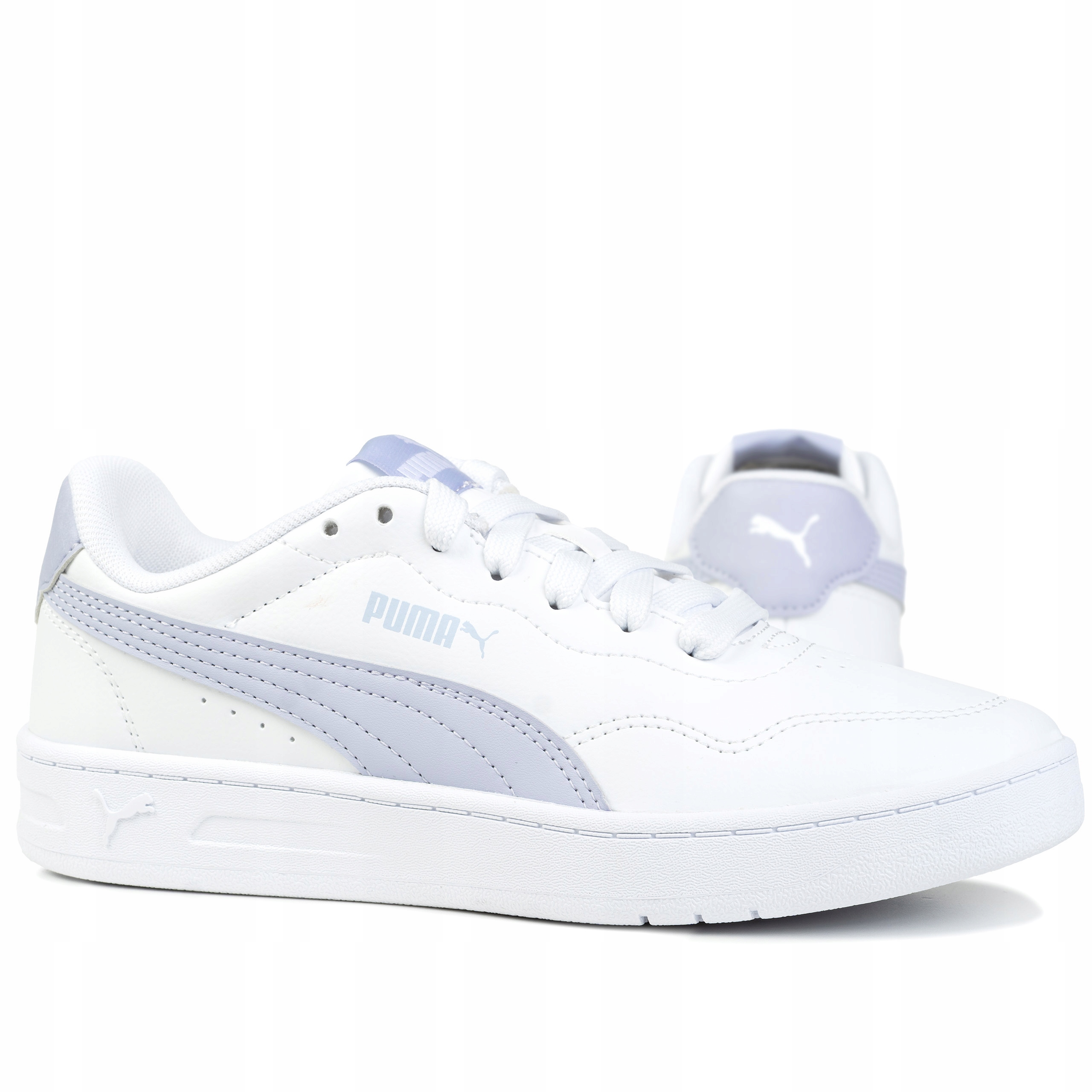 Buty sportowe Puma białe syntetyczne sznurowane