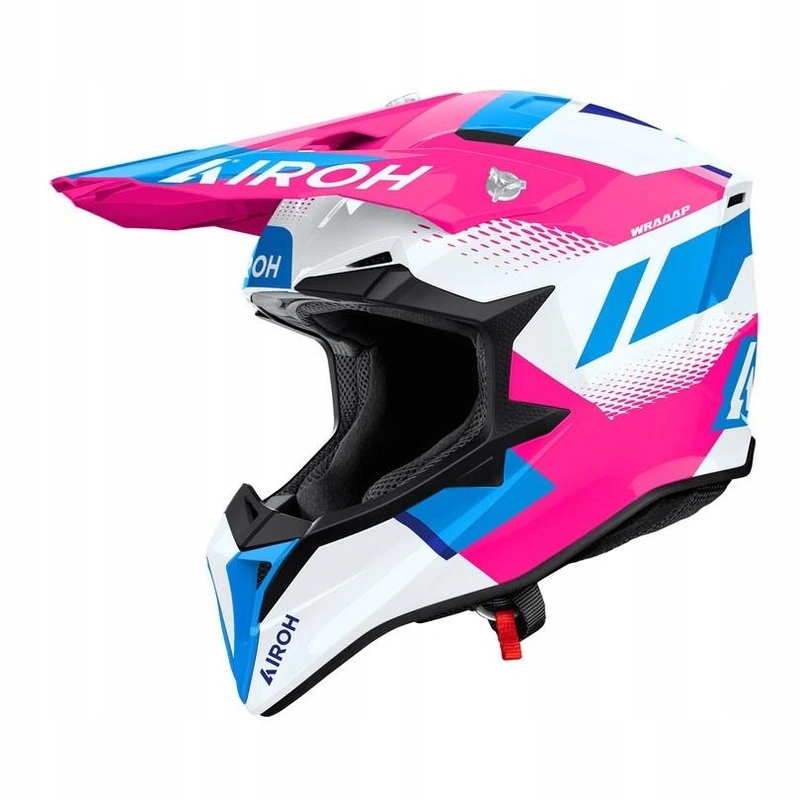 Prilba cross Airoh Wraaap Vision Pink Gloss biela modrá ružová Darčeky