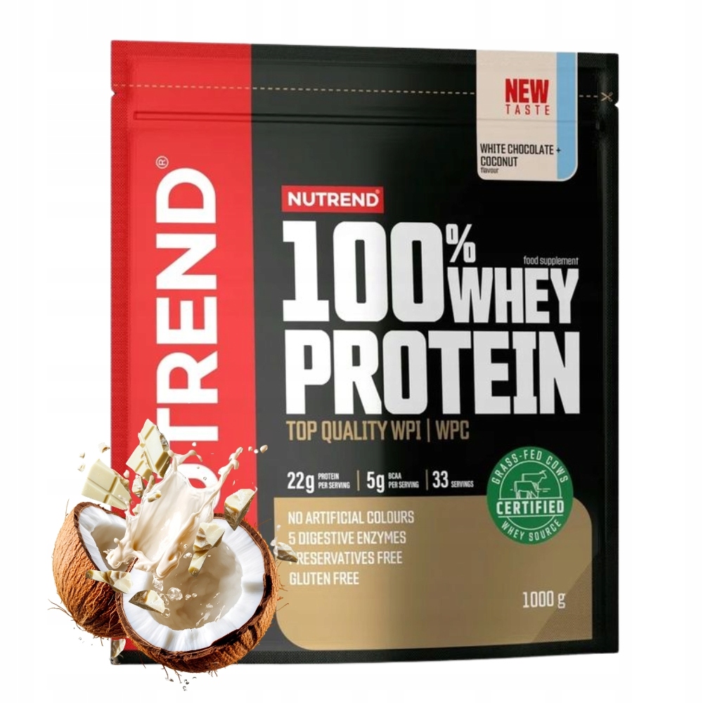 Nutrend 100% Whey Protein 1000 g Wpc Na Regeneraci Síly Čerpadlo Hmotnost Bílkoviny
