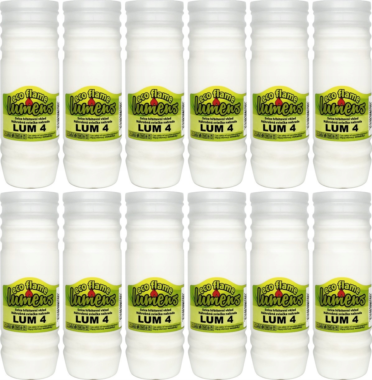 Wkład parafinowy Lumens - do 4 dni palenia - 12 sztuk