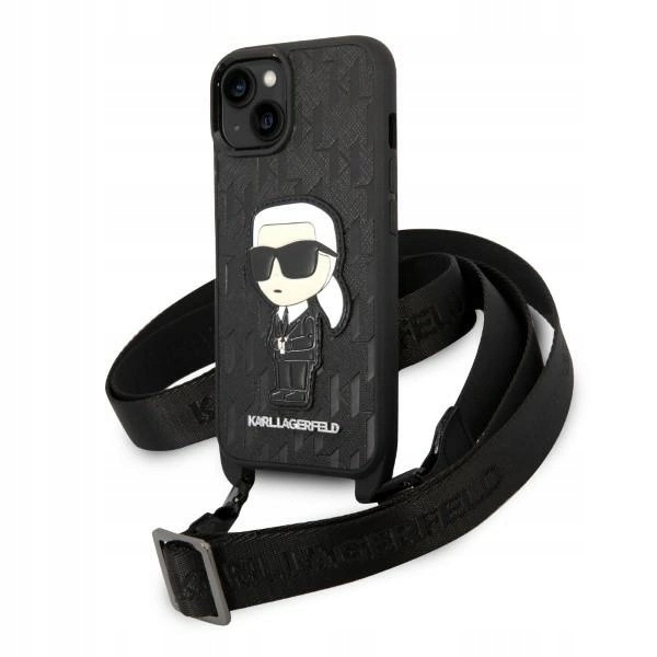 Etui Karl Lagerfeld Monogram Ikonik Patch na iPhone 14 czarne