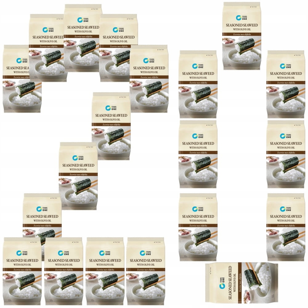 20x Koreańskie Nori Przekąska Snack Chrupiące Wodorosty z Oliwą 4,5g Cjo