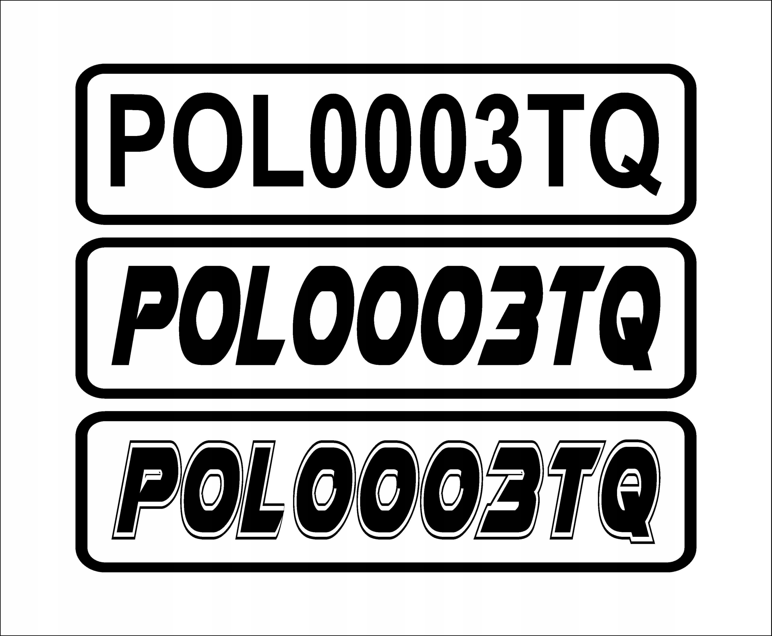 Numery Rejestracyjne łódź L i P burta 48x12