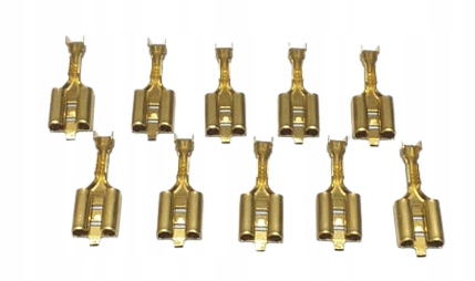 KONEKTOR PŁASKI KOŃCÓWKA PRZEWODU ŻEŃSKA ZESTAW x10 SZT fi 0,25-0,5 mm2 Symbol Kon