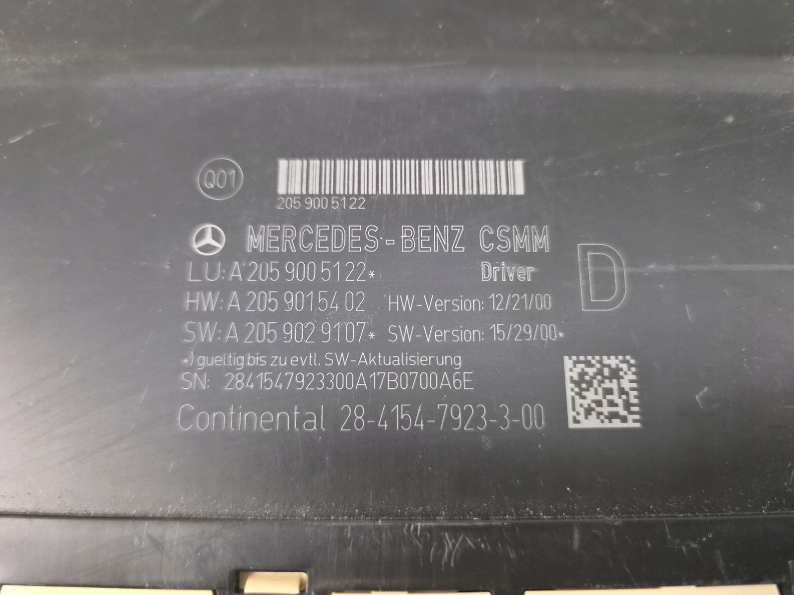 module seat control unit computer MERCEDES GLC X253 W253 C253 A2059005122
