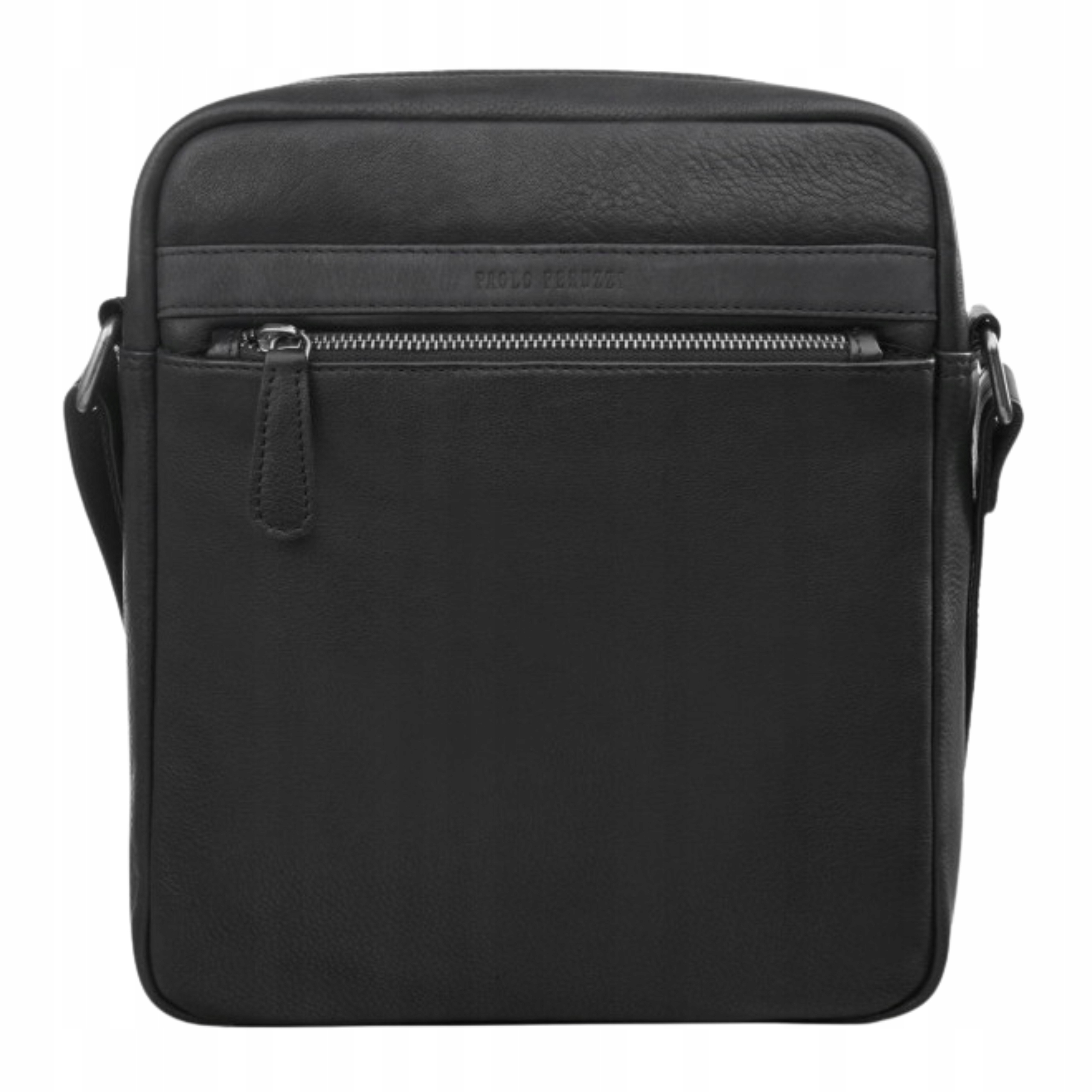 Pánská taška Kabelka Přes Rameno Kožená Univerzální Paolo Peruzzi Černá