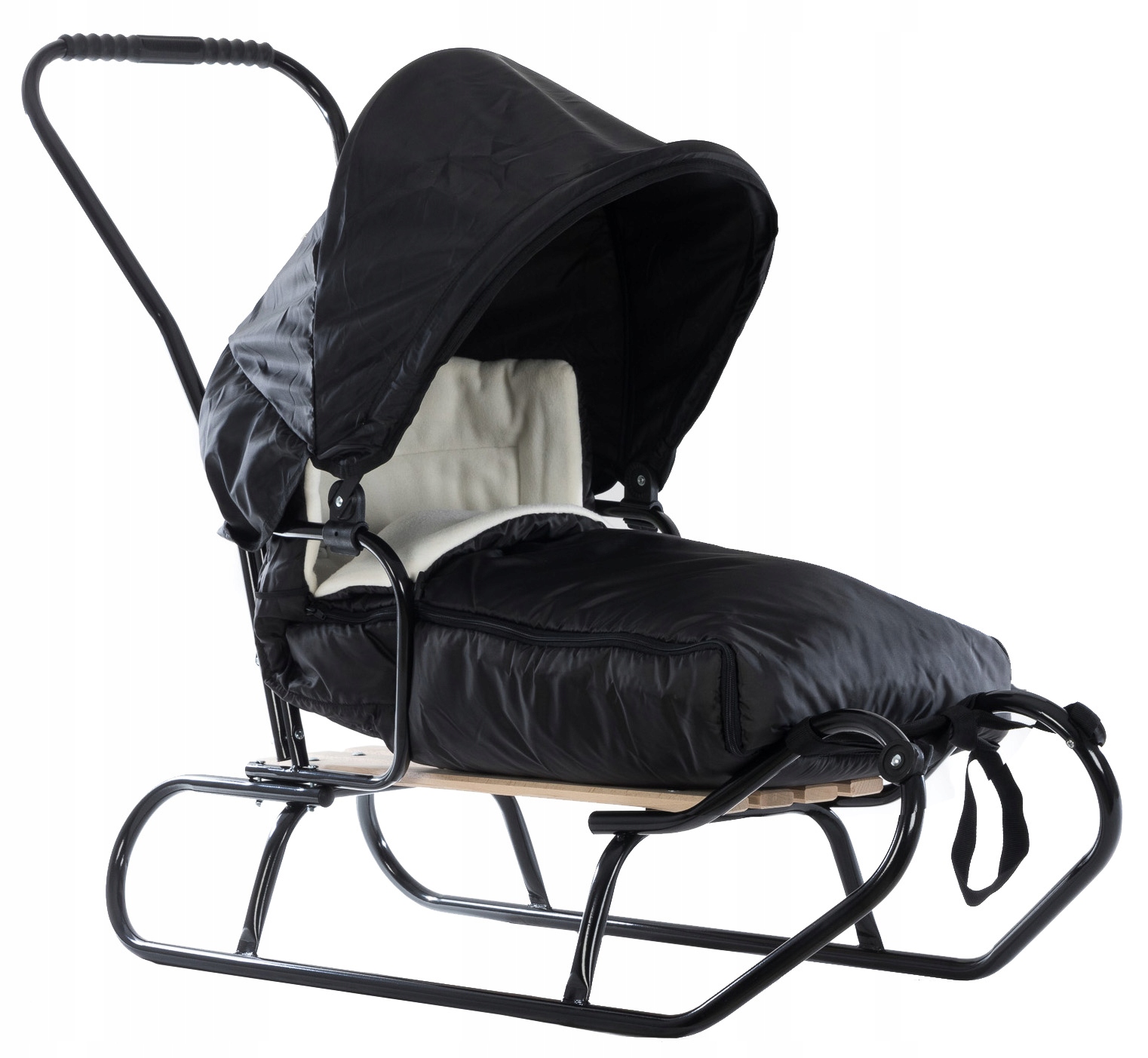 Polskie Sanki Blackline śpiwór oparcie pchacz Budka do 130 kg