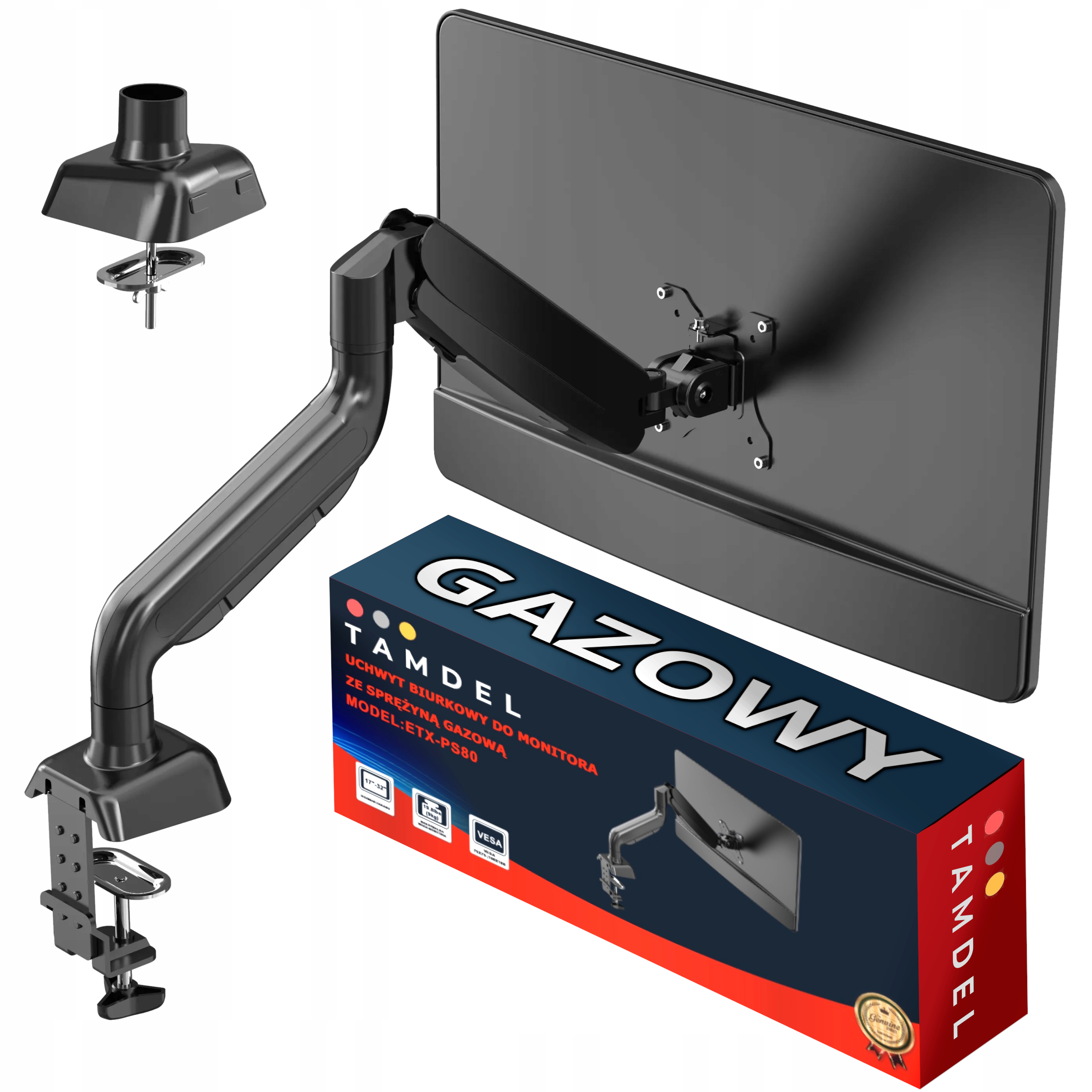 Ramię Do Monitora Mocowanie Do Biurka Wysięgnik Stojak Wieszak Biurkowy