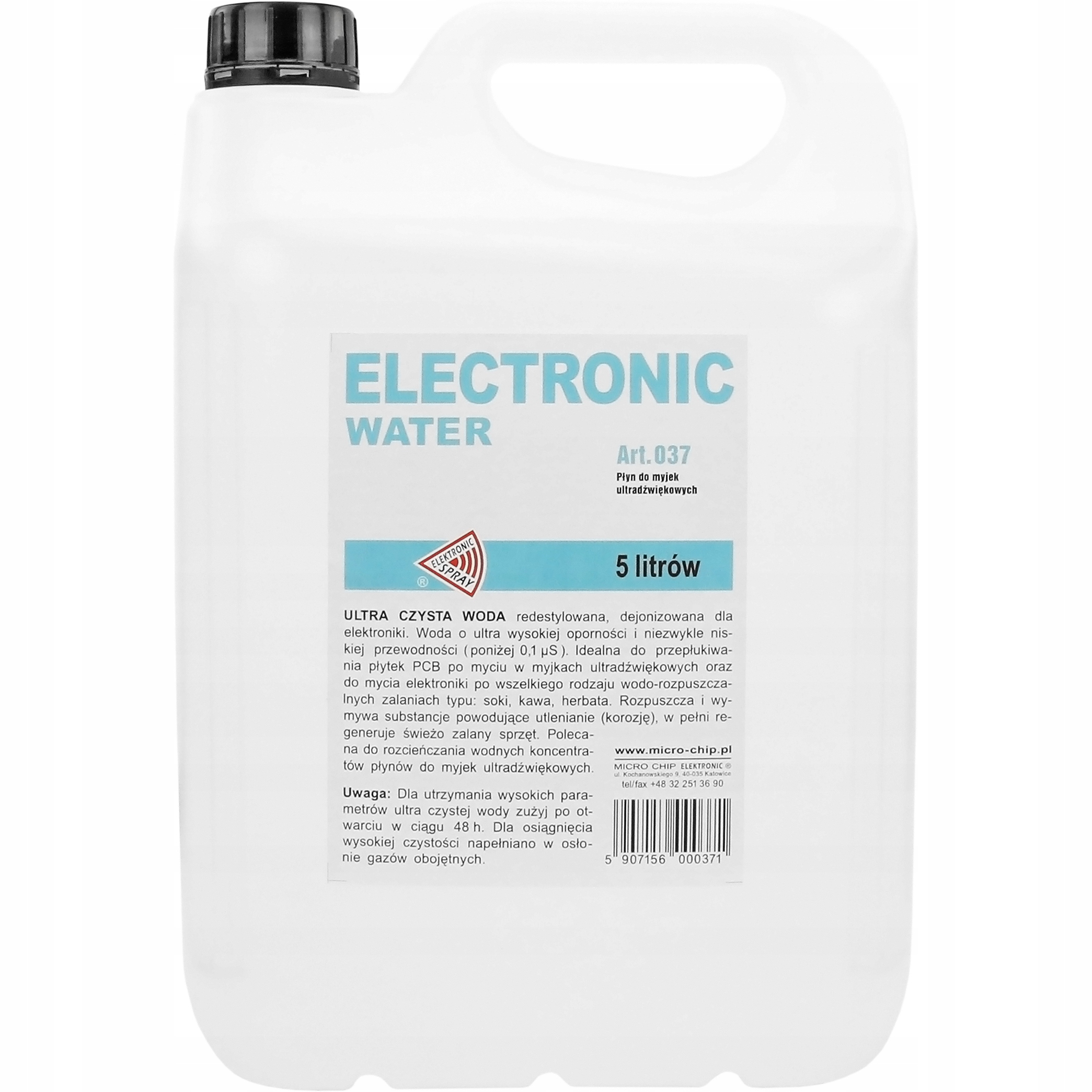 

Płyn Do Myjek Ultradźwiękowych Electronic Water 5L