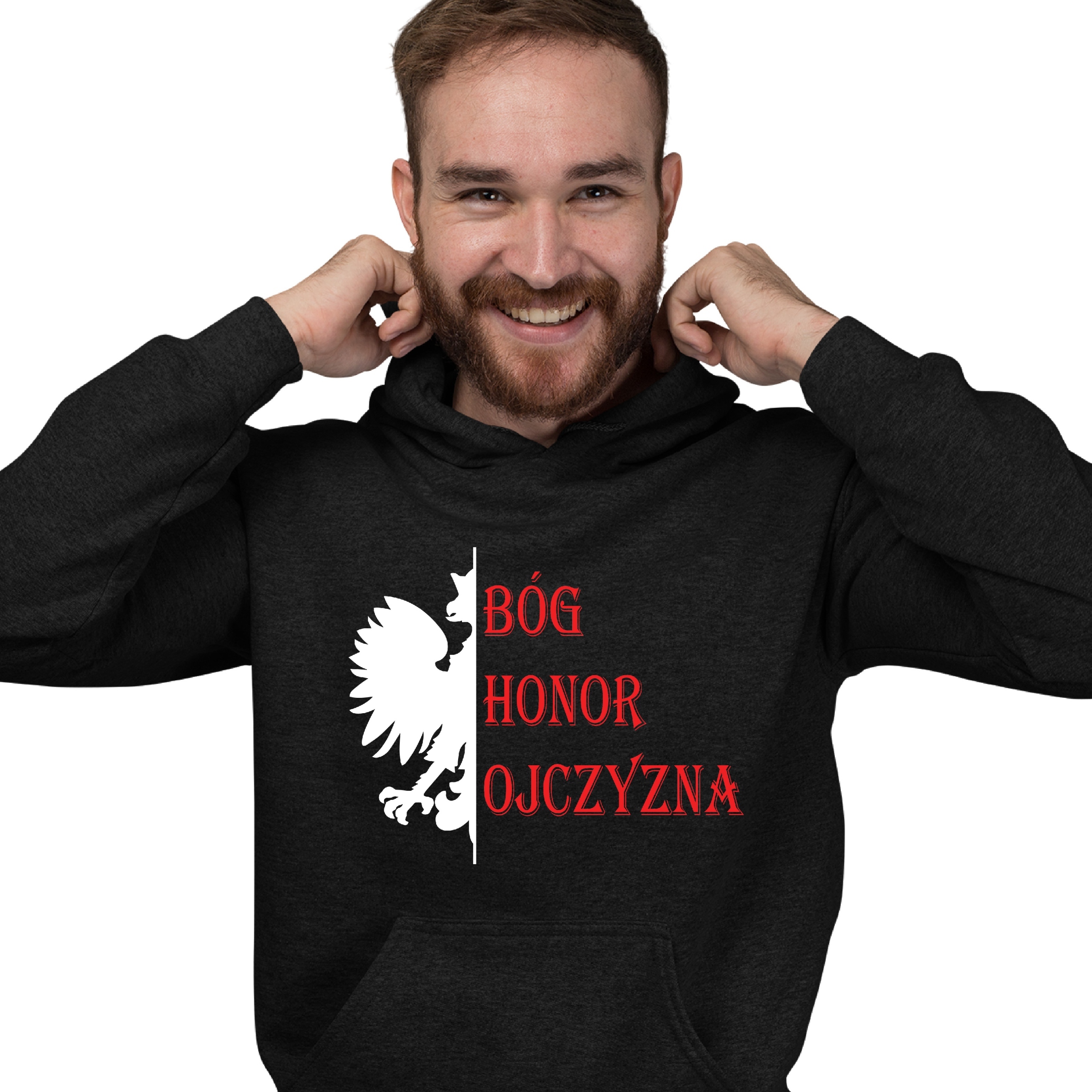 

Męska Bluza Z Kapturem Patriotyczna Orzeł Bóg XXL