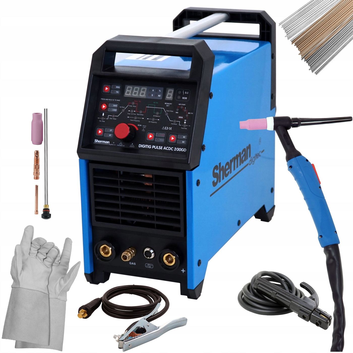Spawarka TIG Sherman 200 Puls AC/DC MMA 230V