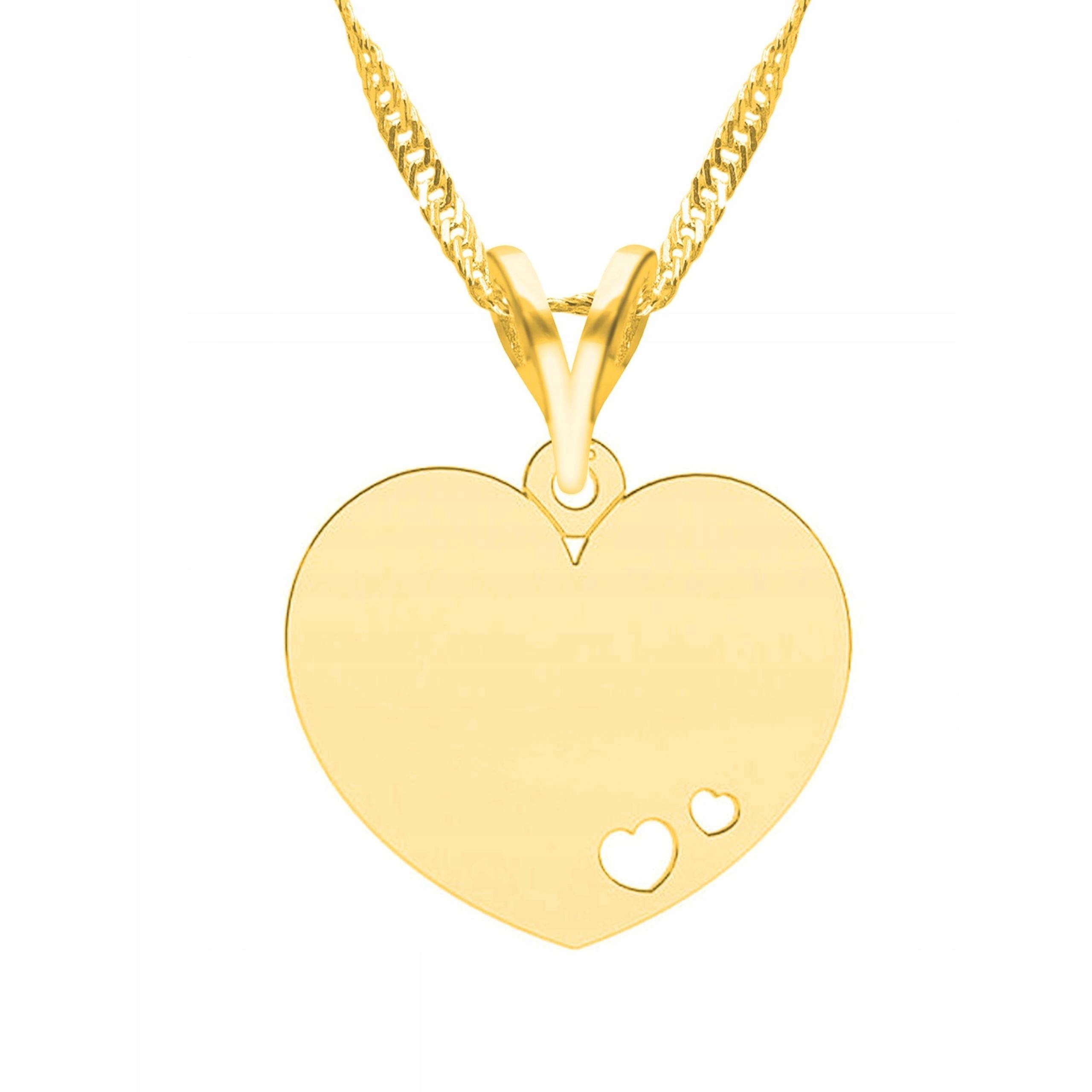 Zlatý náhrdelník se srdíčkem Srdce Srdíčko Stříbro 925