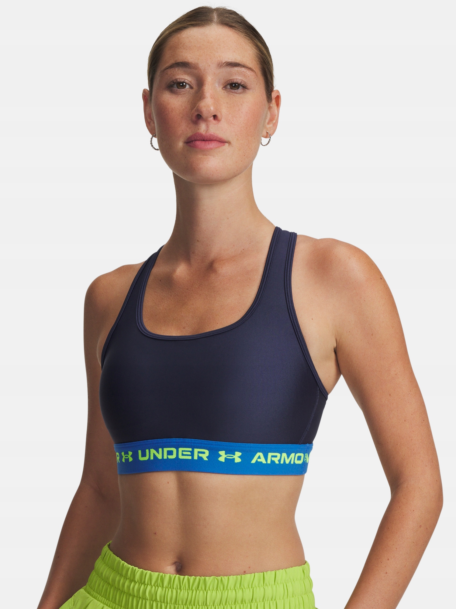 Under Armour Dámská podprsenka Under Armour Crossback Mid Bra-BLU