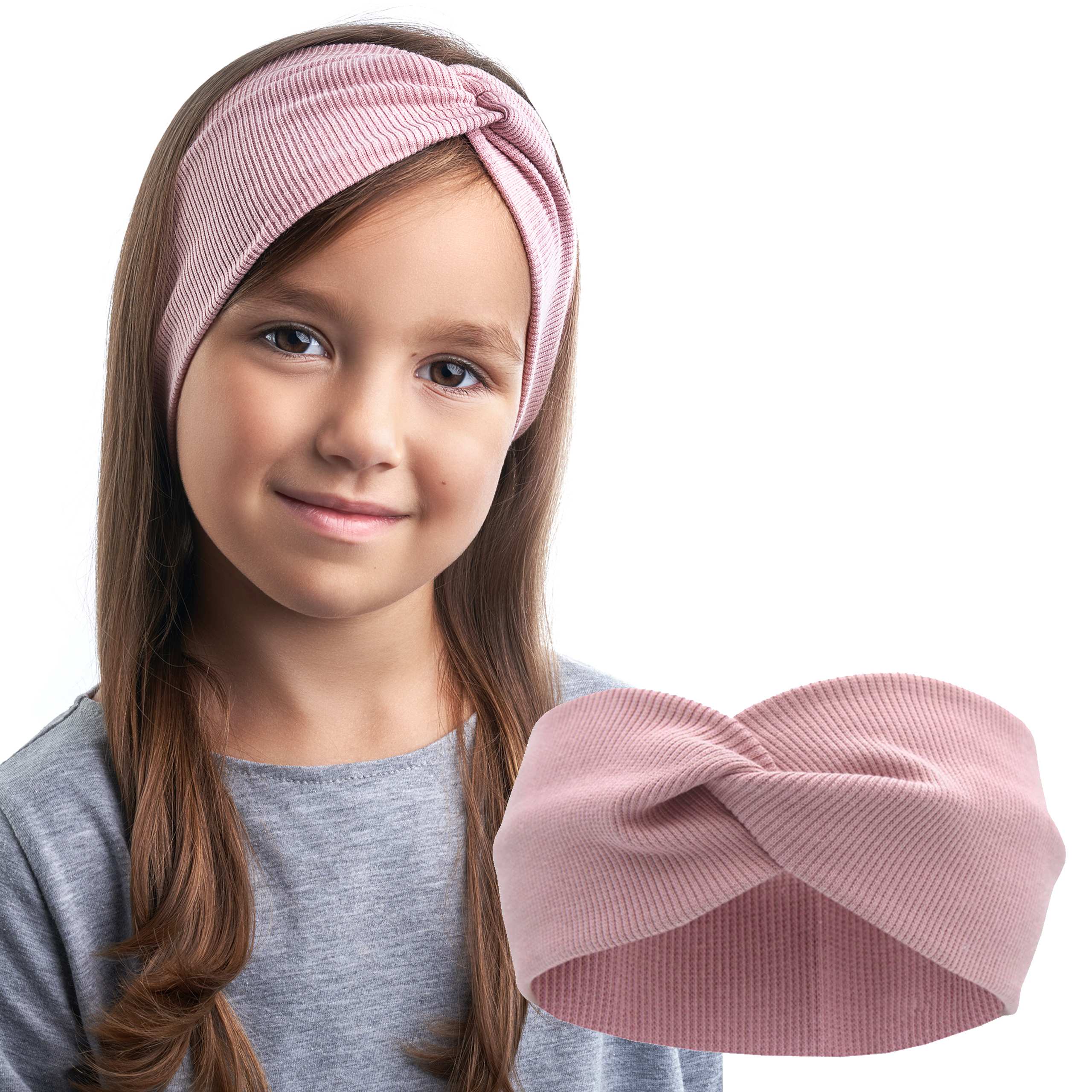 

Opaska bawełniana Przeplatana Turban Dzieci 4-12l