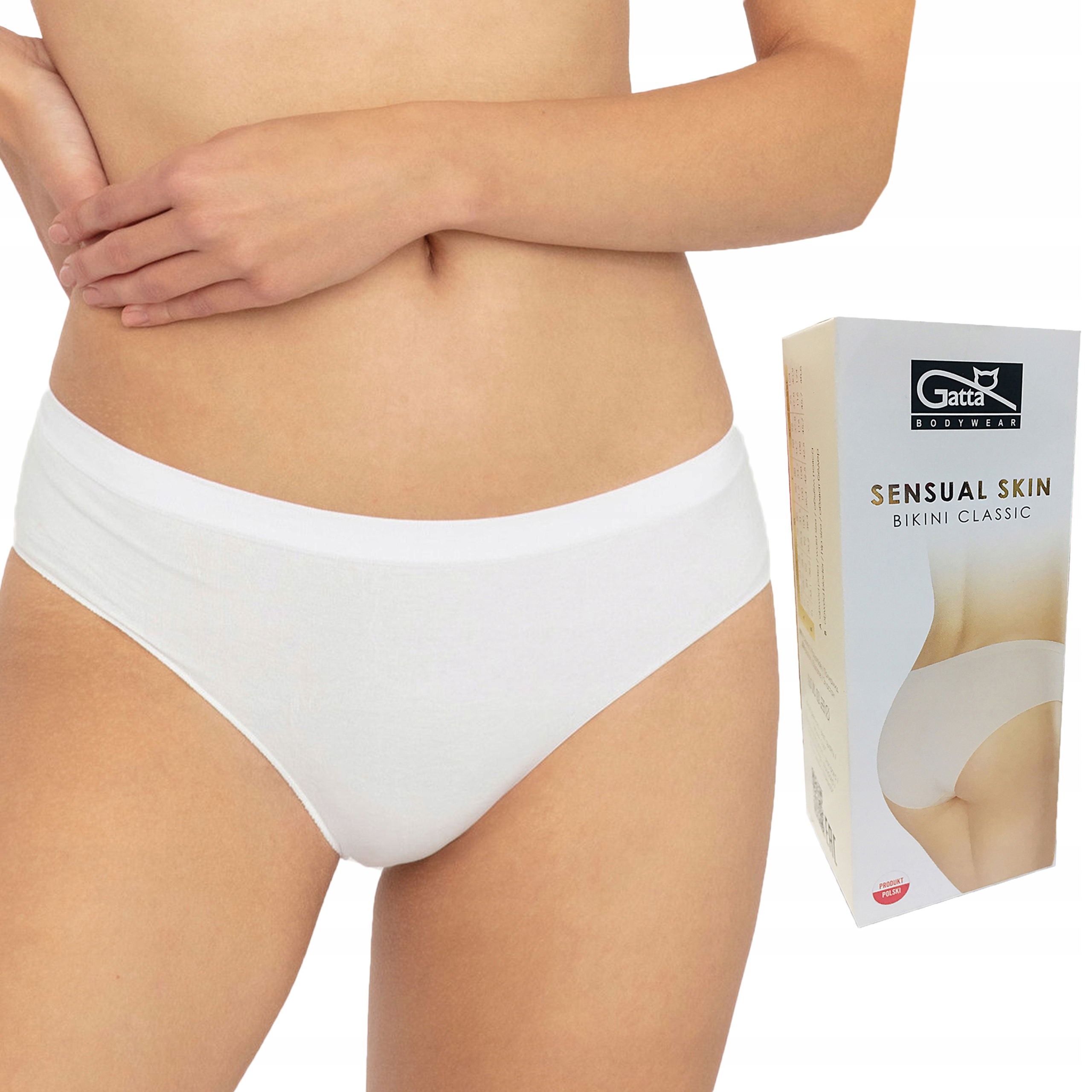 

Bezszwowe majtki Gatta Bikini Sensual, białe, L