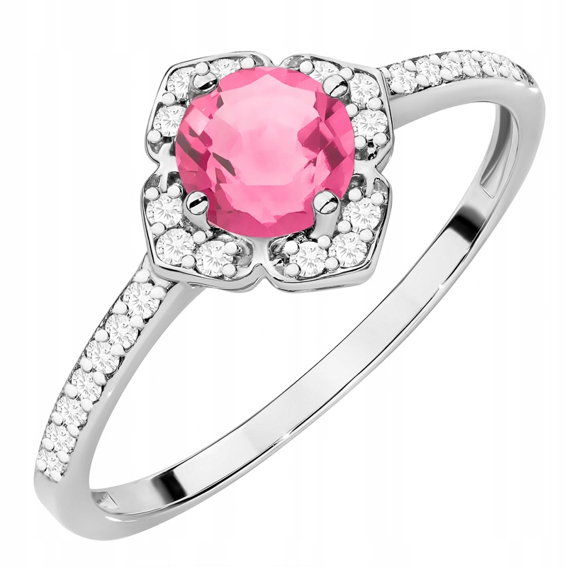 Zlatý Prstýnek pr. 585 14k s brilianty a topazem 0,60ct