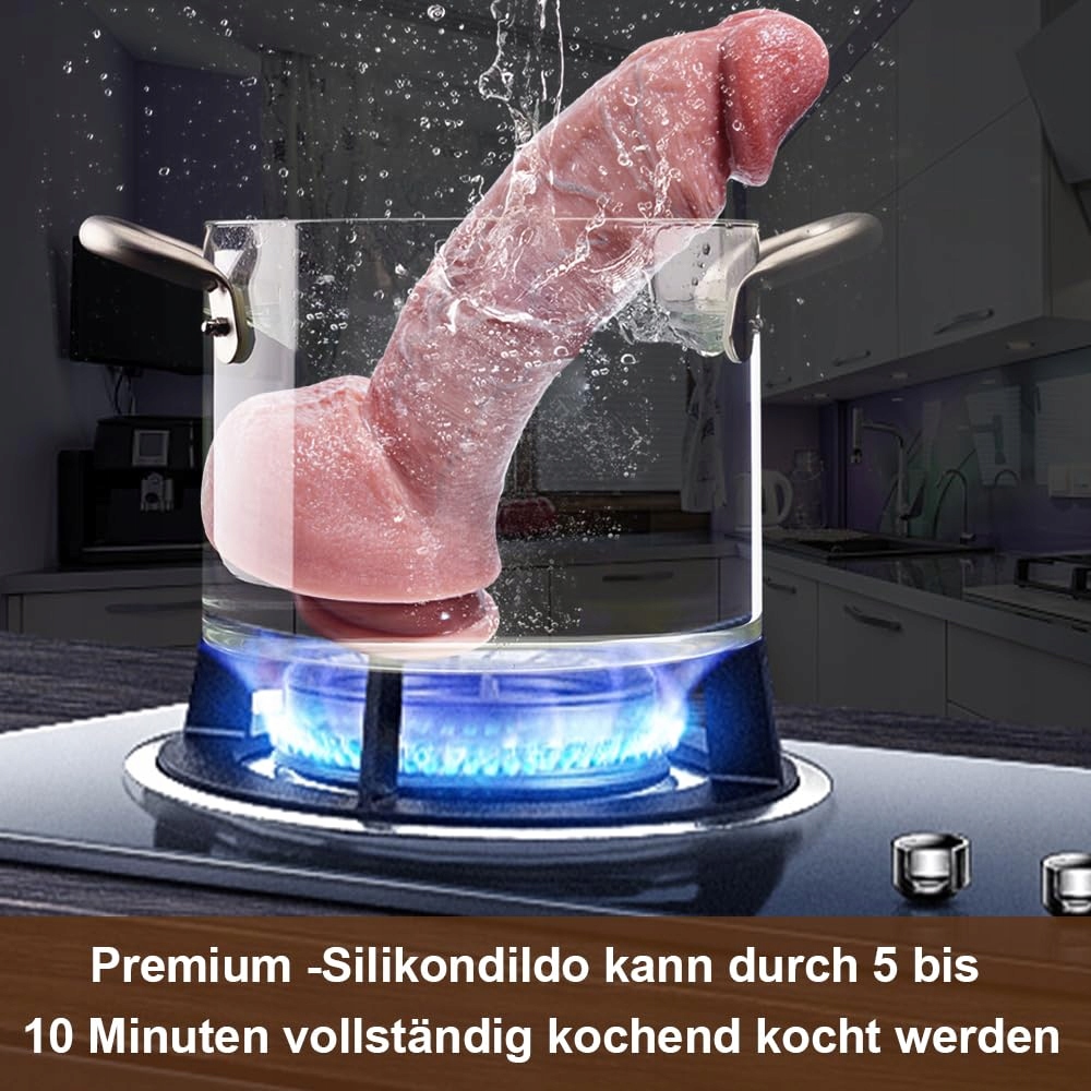 GIGANTISCHER DILDO Realistyczny Silikonowy Dildo 28 cm Z Przyssawką — miniatura 2