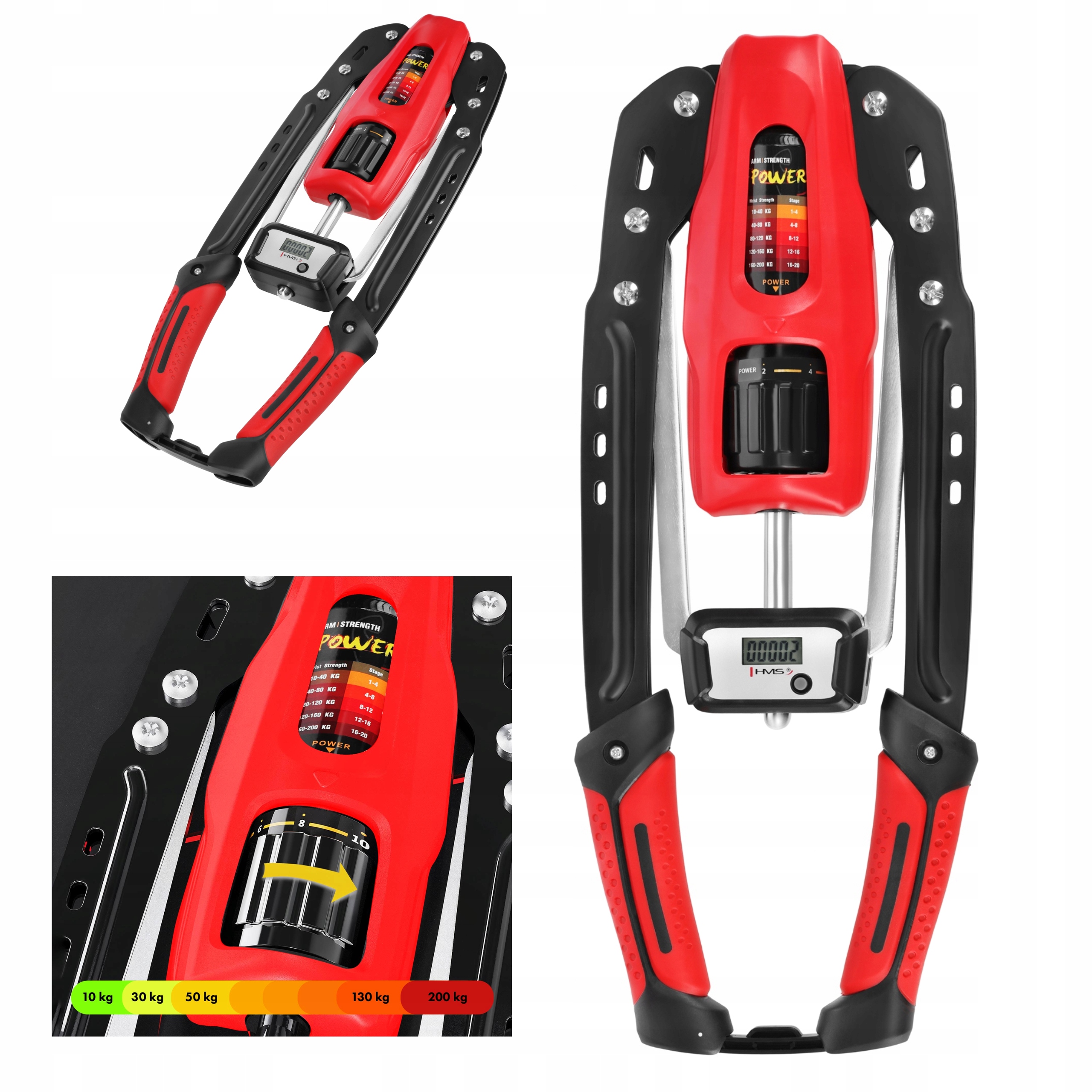 Expander pro hydraulický hrudník Hms Pro 200 kg Regulace síly