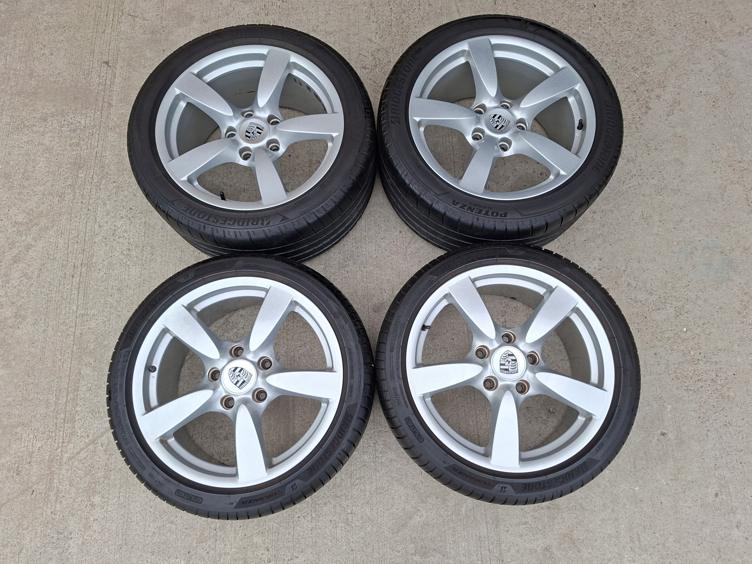 wheels tyres BRIDGESTONE discs disc R 18 PORSCHE BOXSTER CAYMAN S 987