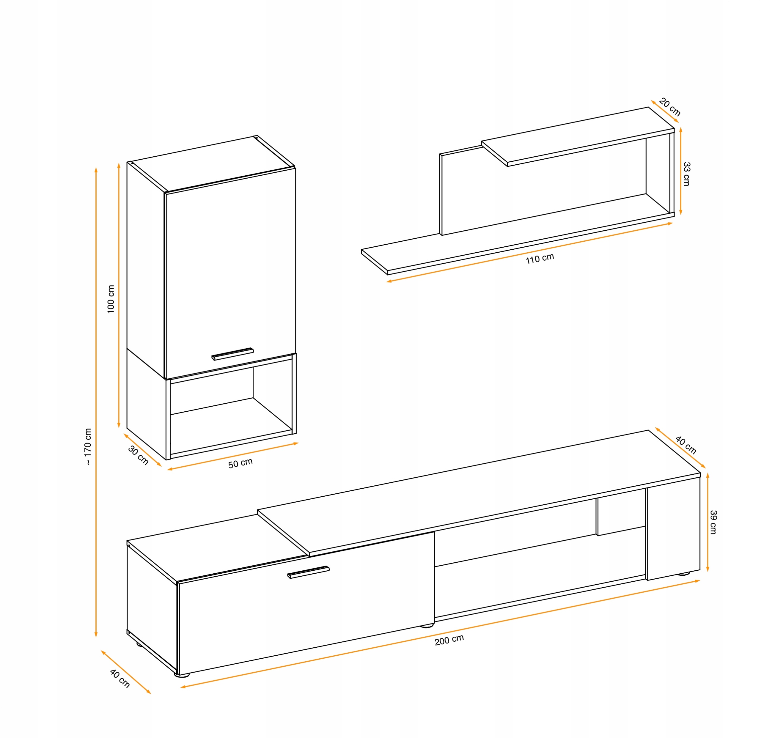 MEBLOŚCIANKA MALE II WWT Marka ASM