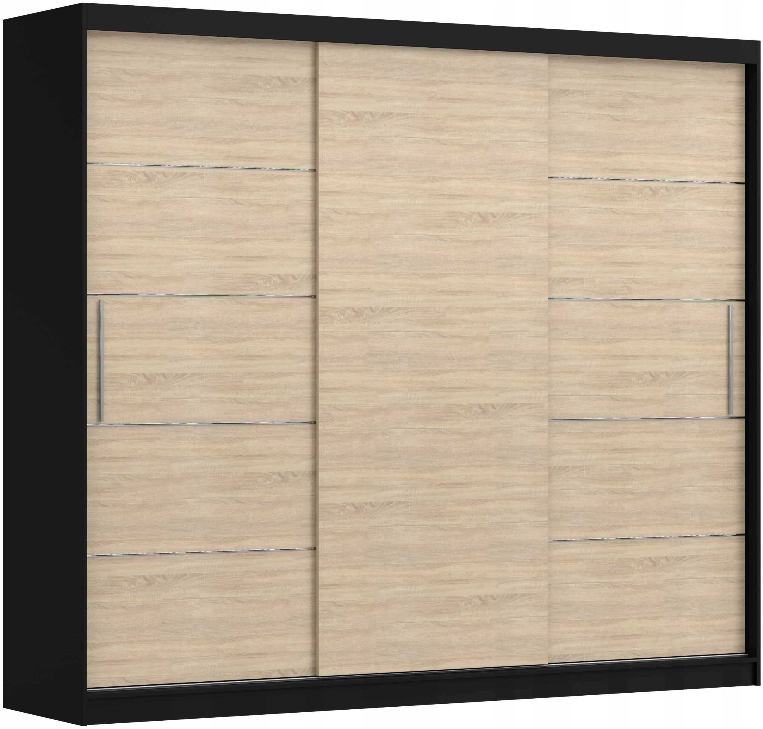 SZAFA PRZESUWNA 3 DRZWIOWA ALBA II 250 + półki Kolor mebla wielokolorowy