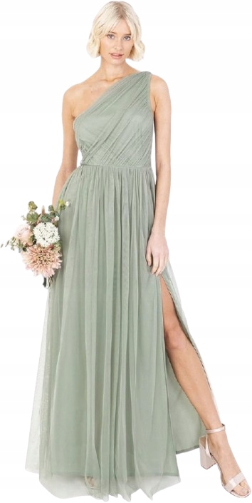 Anaya Šaty Zelené Maxi Na Zip 44 Jqb