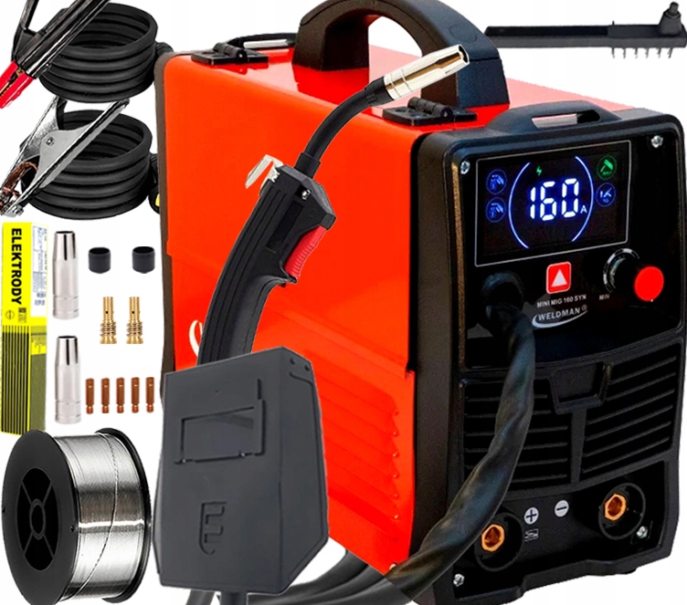 Invertorová Svářečka Mini Mig 160 Synergie Weldman Flux 160A 230V