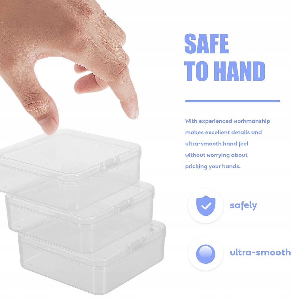 40 SZT. MAŁYCH, PRZEZROCZYSTYCH PUDEŁEK PLASTIKOWYCH MAŁYCH PUDEŁEK NA Marka inna