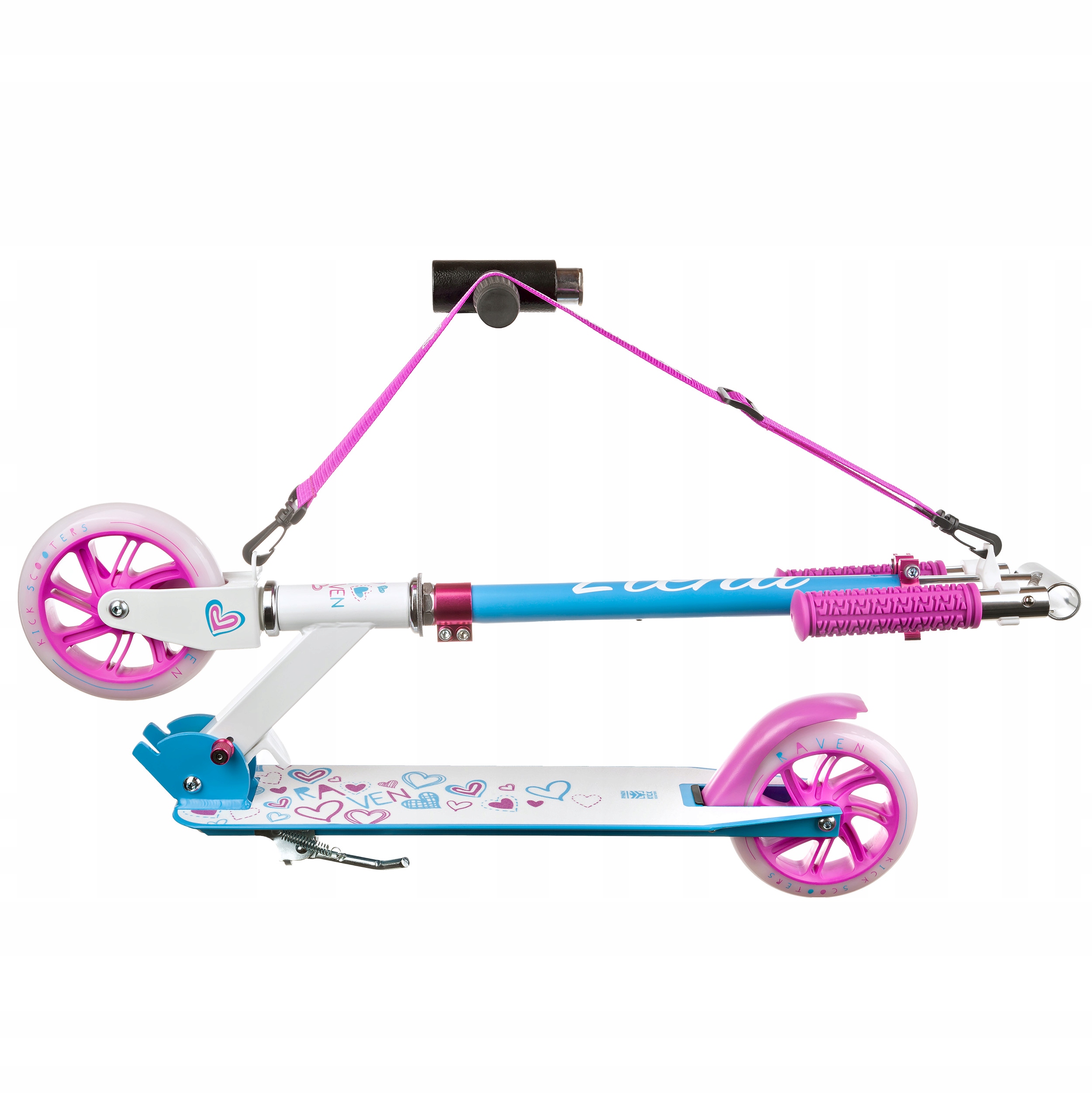 Hulajnoga Składana RAVEN Elena White 145mm Kółka LED Rodzaj dziecięce