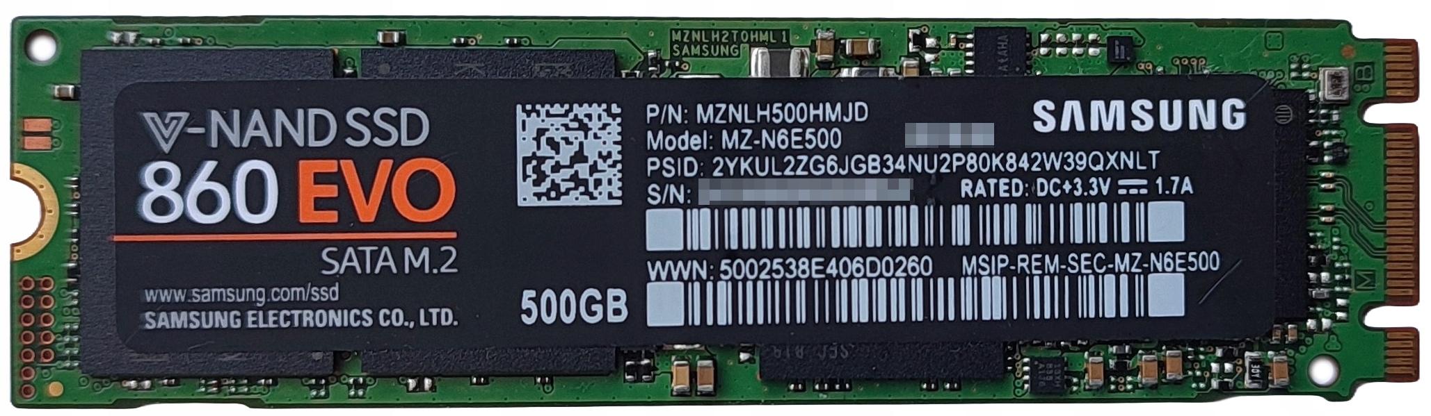 Disk m.2 SATA3 Samsung 500GB 860 Evo (MZ-N6E500) 550/520MB/s