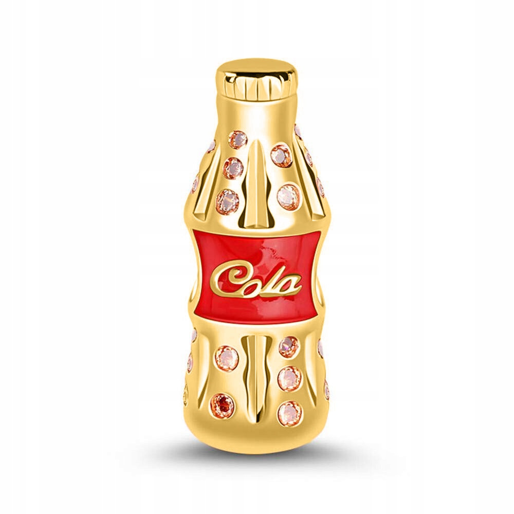 Zlatý přívěsek Coca Cola Kola Nápoj stříbro 925