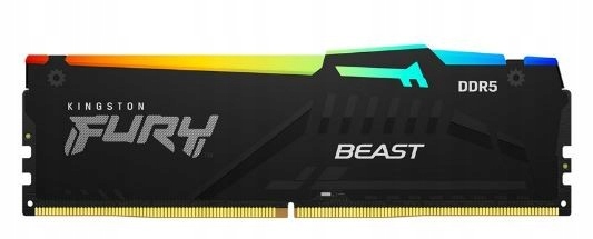 Pamäť Kingston Fury Beast Rgb, DDR5, 16 Gb, 6000 MHz, CL30
