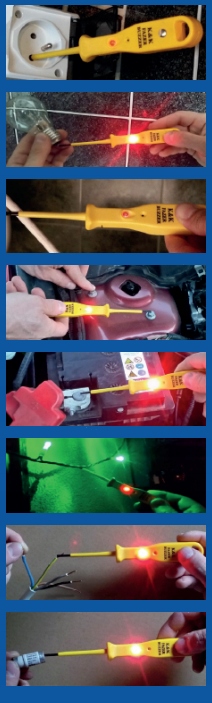 FAZER POLSKI DETEKTOR PRÓBNIK NAPIĘCIA TESTER Waga produktu z opakowaniem jednostkowym 0.2 kg