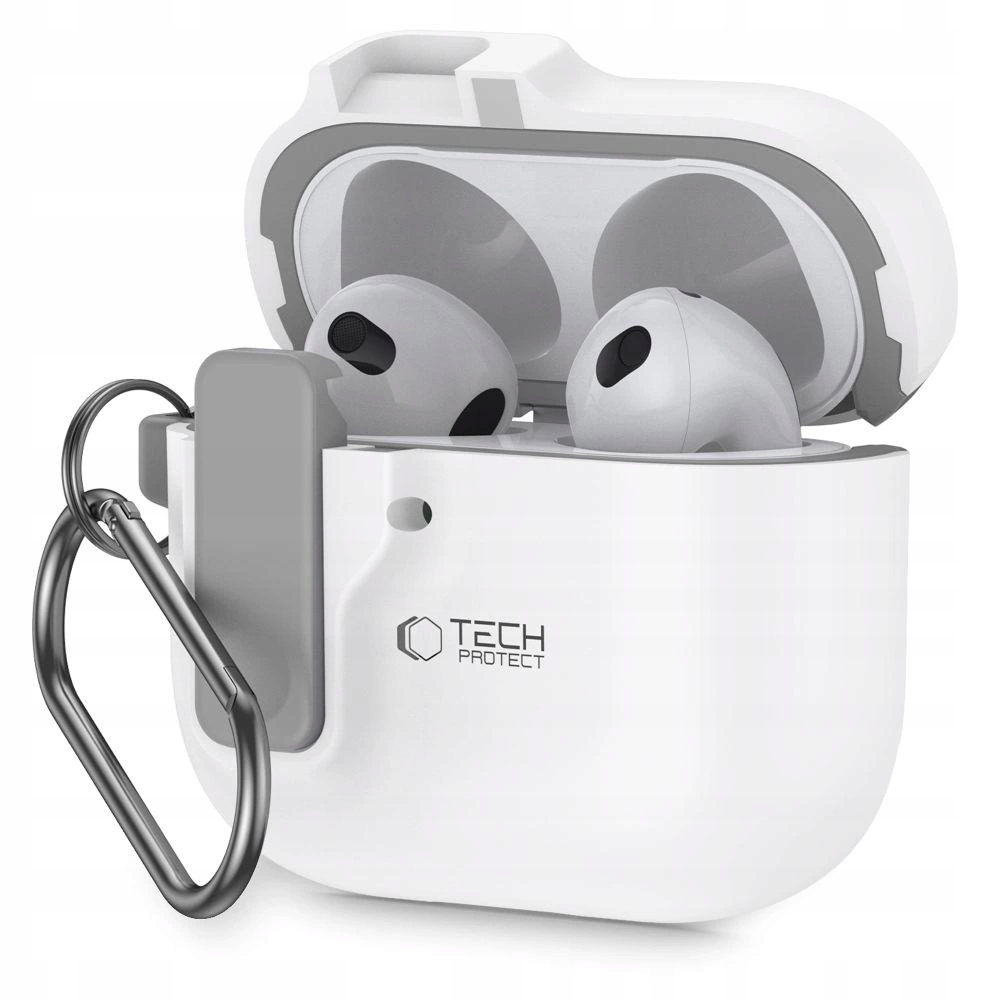 Etui Tech-Protect Slim Hook na AirPods 4 białe