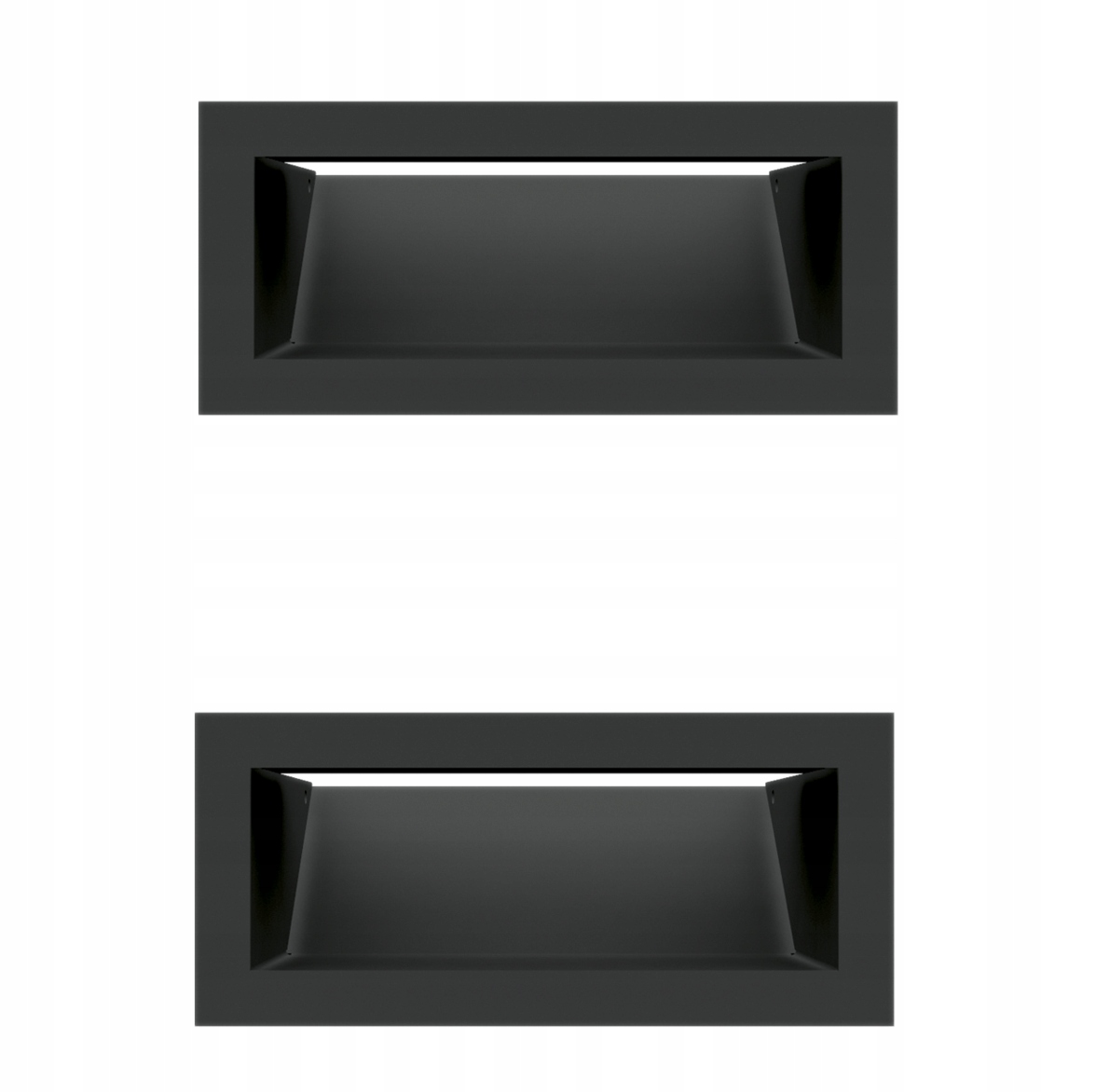 Kratki kominkowe LUFT prosty czarna 90x200 2szt