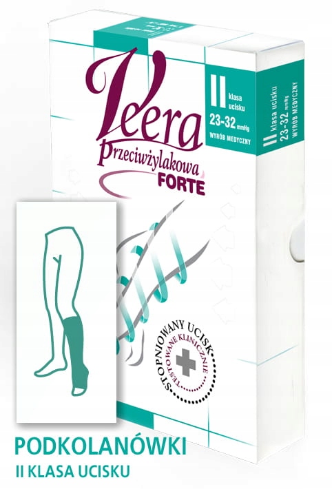 

Podkolanówki medyczne Veera Forte CCL2 5 czarny