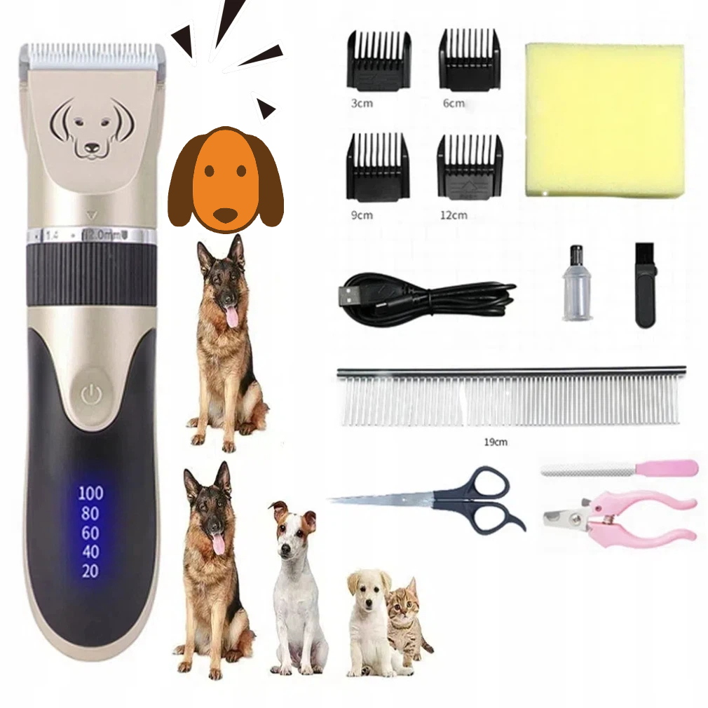 Levně Stroj Na Stříhání Psů Profesionální, Ciha, 4 Keramické Kombinace Nože