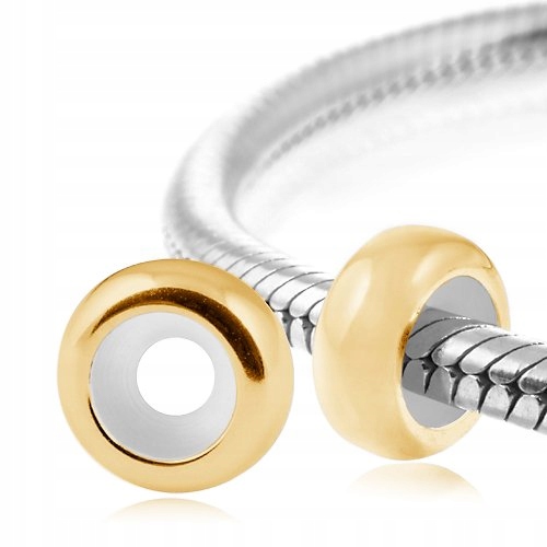 

Charms Zawieszka Separator Srebrny 925 Złocony
