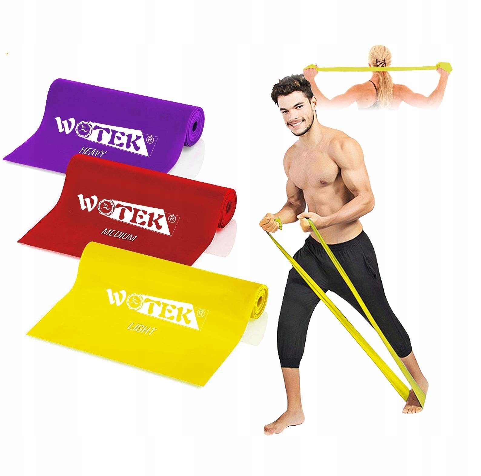 

Wotek 3 Gumy Fitness Bandy Do Budowania Mięśni