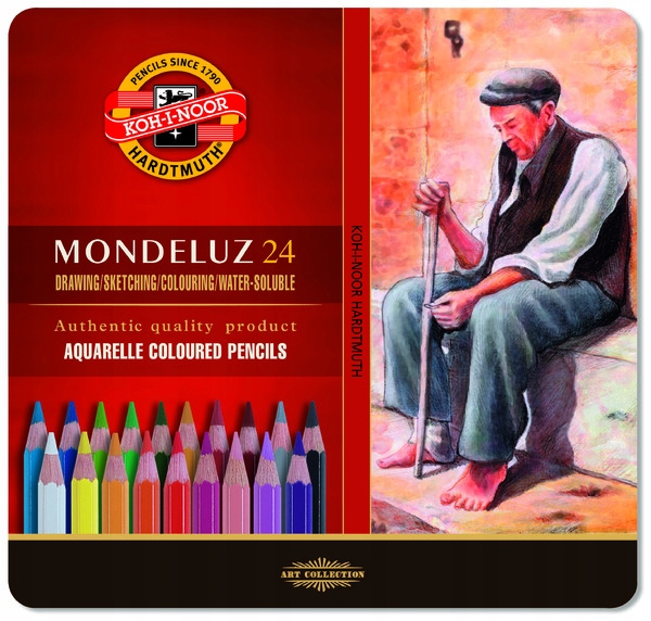 Pastelky akvarelové 24-kol. krajinářské Mondeluz 37