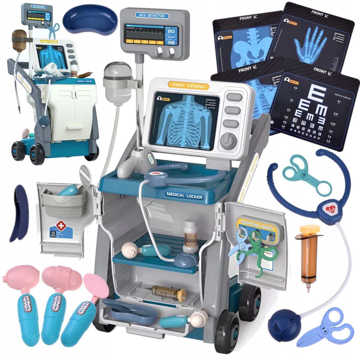 

Zestaw Lekarski Doktor Wózek Rtg Stetoskop 16 Elem