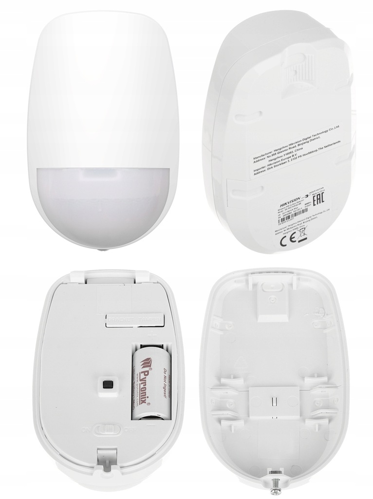 Zestaw Alarmowy WiFi AX Pro Hikvision 4x Czujka PIR Syrena Zewn. Aplikacja Kod producenta DS-PWA64-KIT-WE