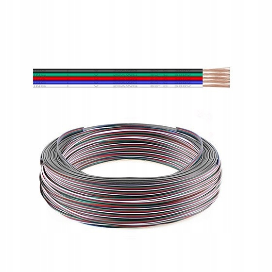 PRZEWÓD DO TAŚM LED 5X05mm 1m AWG20